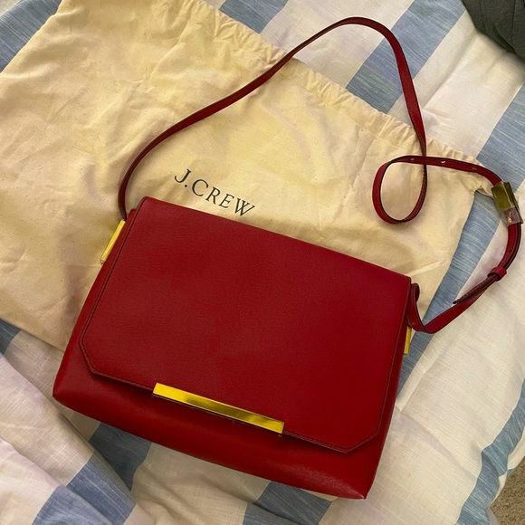 J. Crew red Claremont crossbody purse. Brand new. NWT - Picture 1 of 10